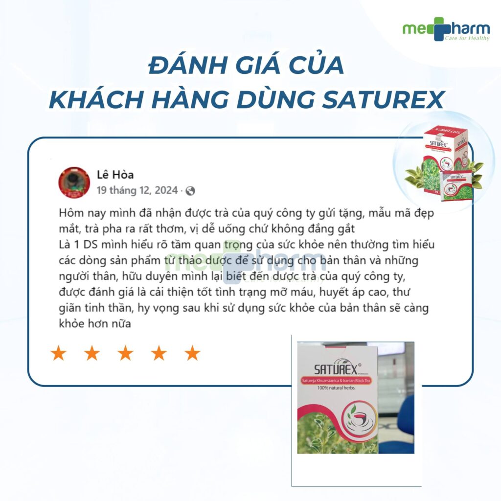 đánh giá sản phẩm chăm sóc sức khỏe gia đình Dược trà saturex