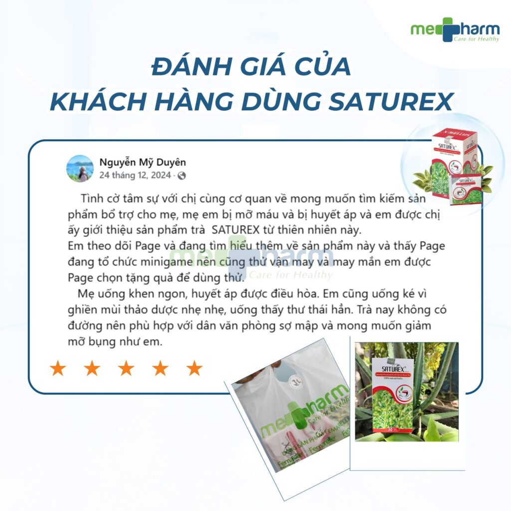 đánh giá sản phẩm chăm sóc sức khỏe gia đình Dược trà saturex